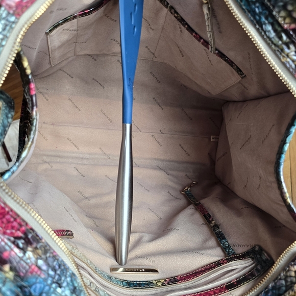 Brahmin Tia Komodo Ombre Melbourne Leather Tote, EUC - Picture 7 of 9